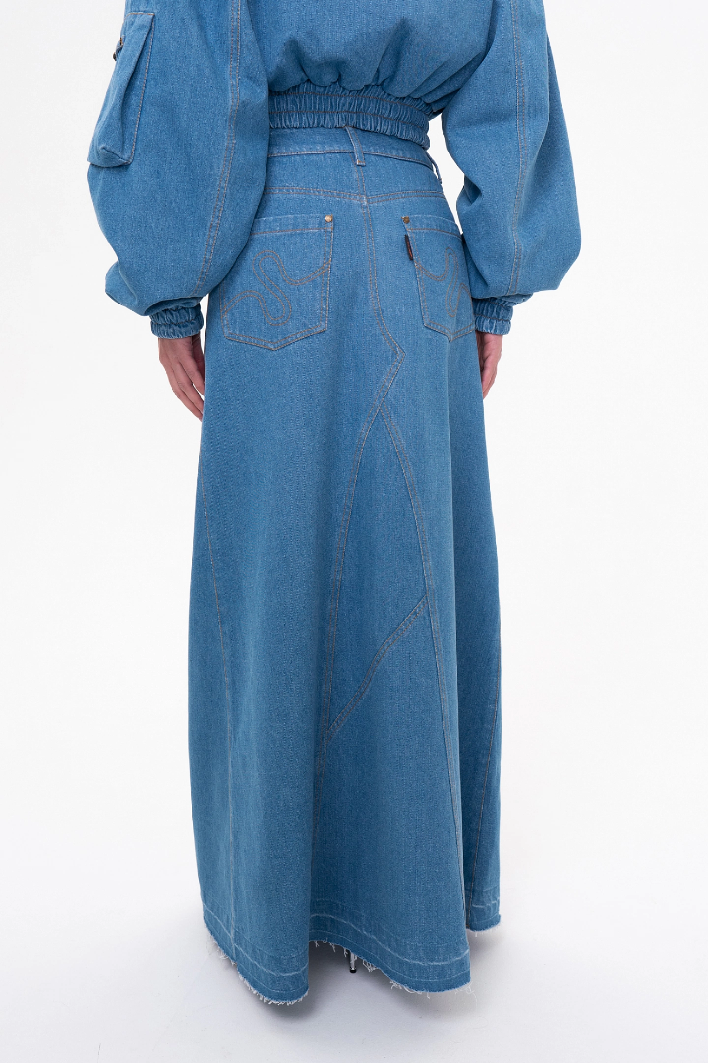 Юбка макси джинсовая