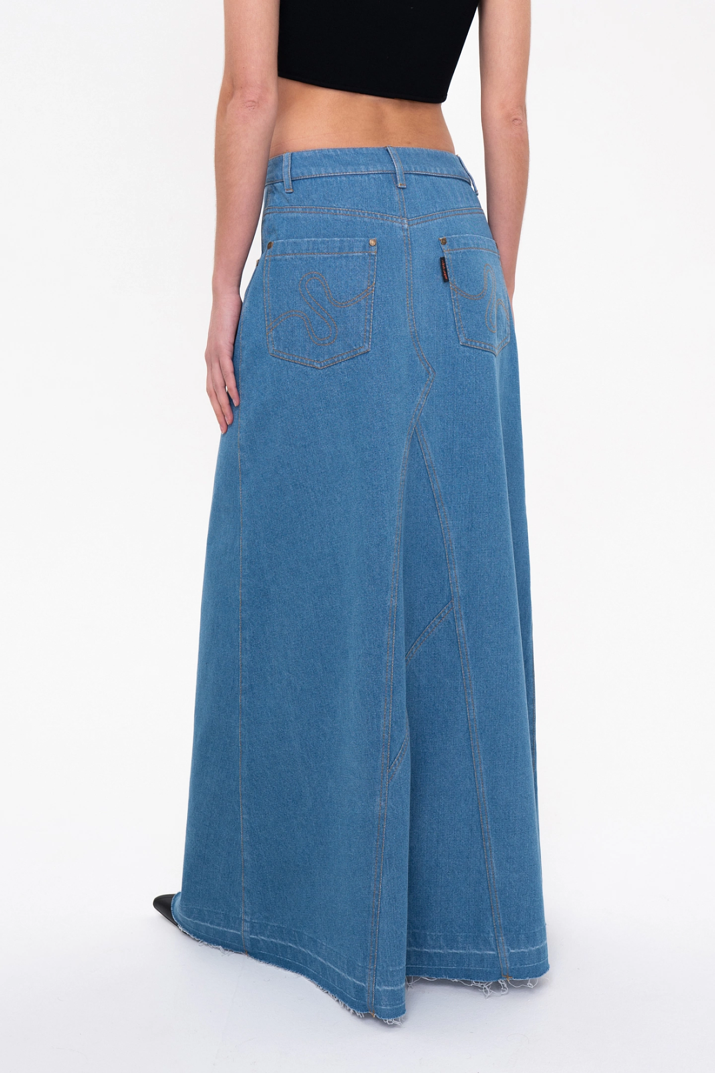Юбка макси джинсовая