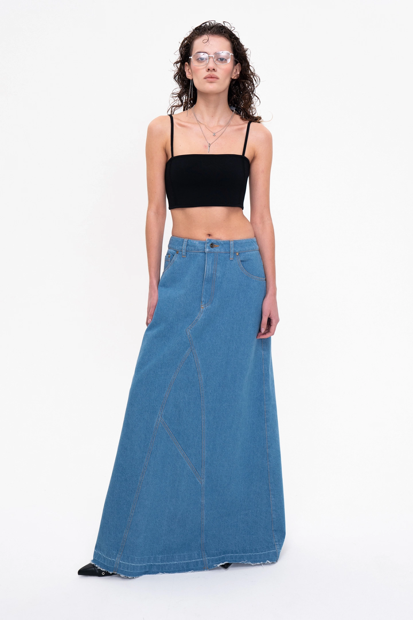 Юбка макси джинсовая