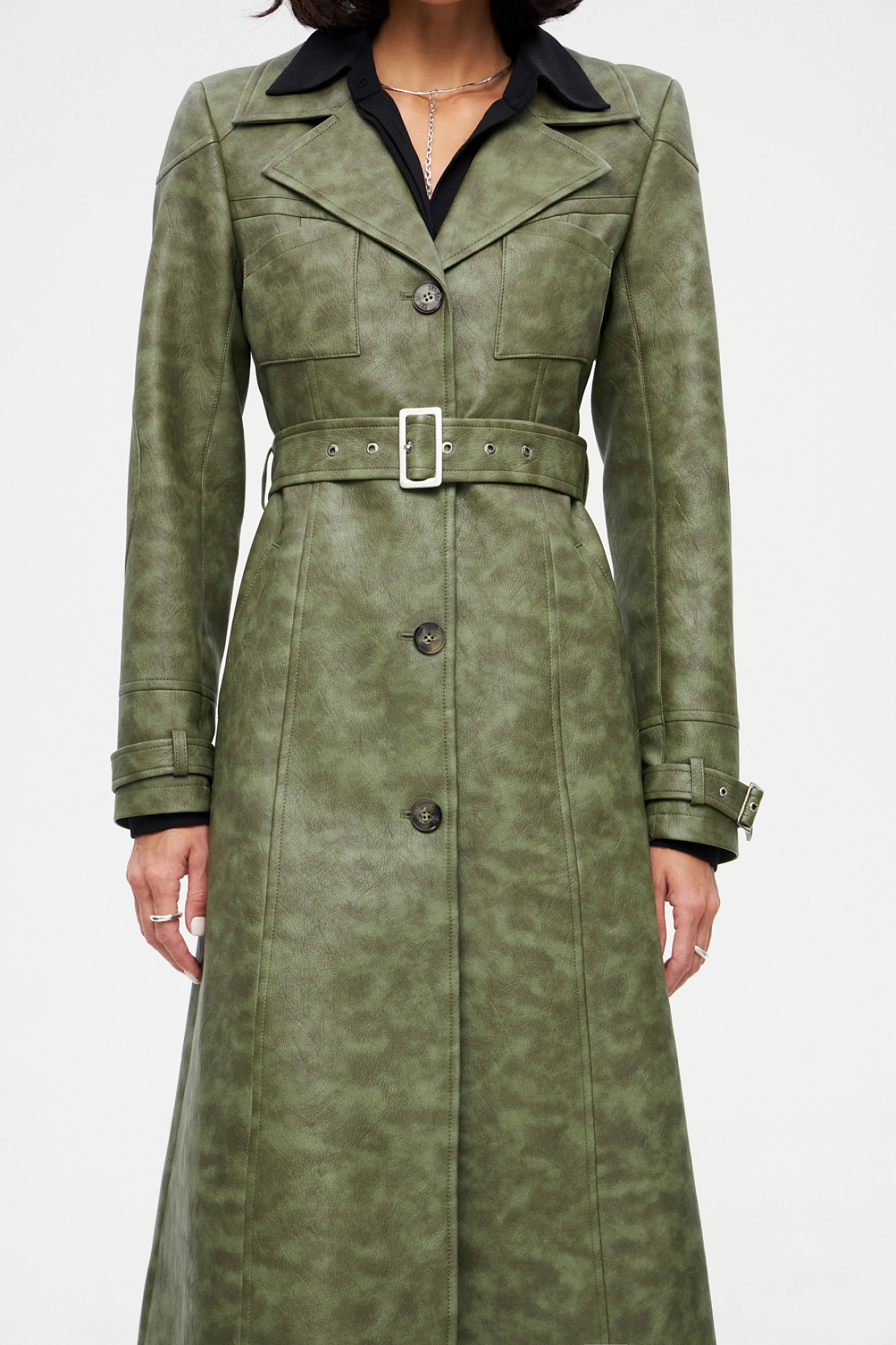 Тренчкот из эко-кожи