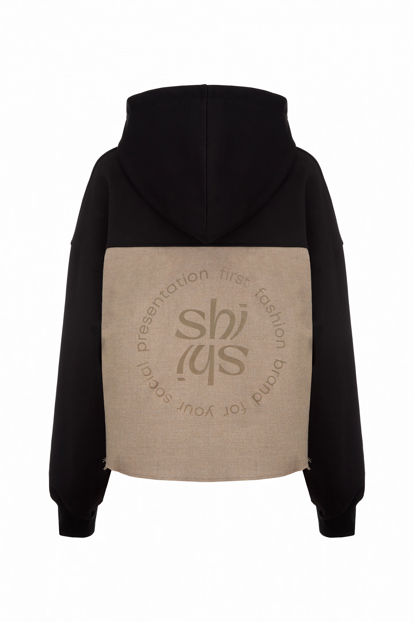 Худи с отделкой из фланели